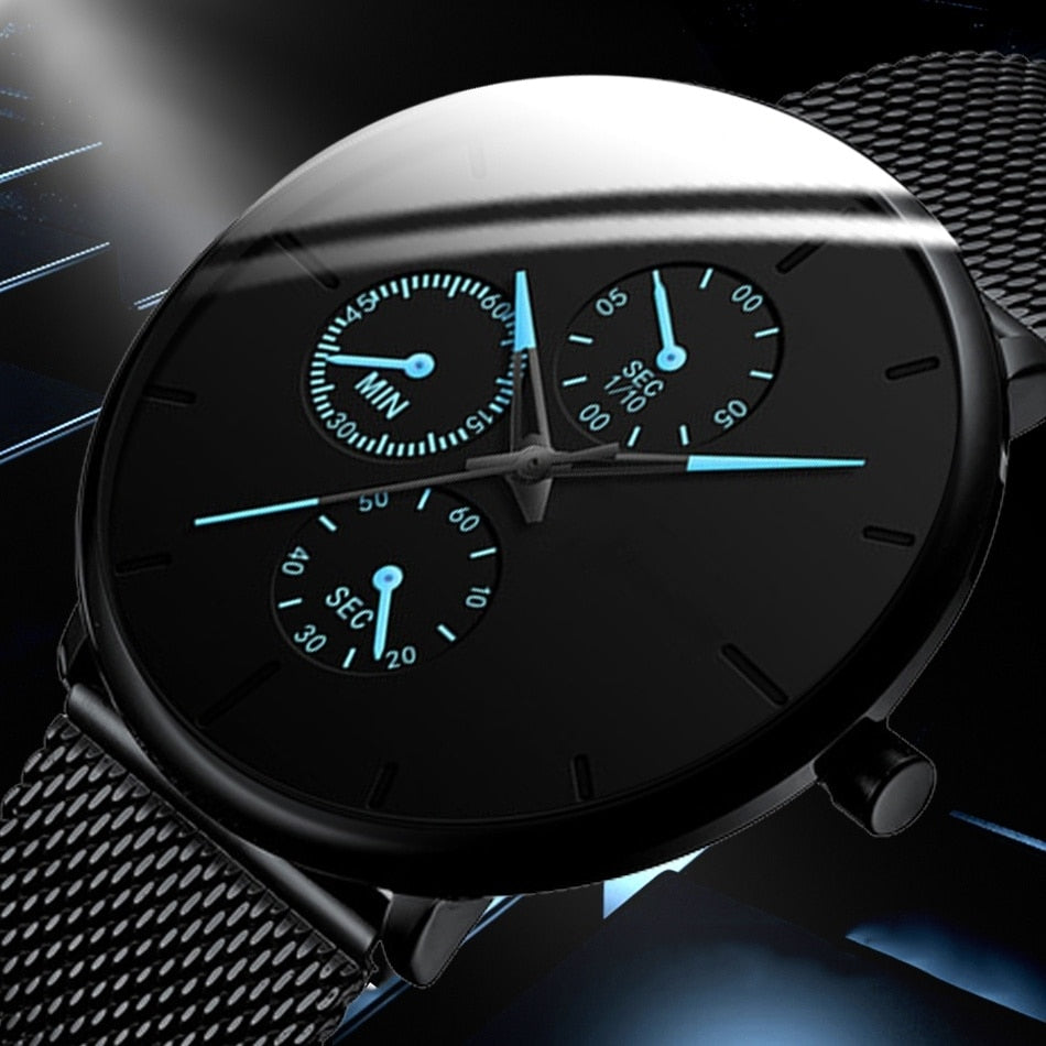 Relogio Masculino 2020, relojes para hombre, reloj de cuarzo, reloj informal de malla fina, reloj de acero para hombre, reloj deportivo de diseño a prueba de agua