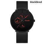 Relogio Masculino 2020, relojes para hombre, reloj de cuarzo, reloj informal de malla fina, reloj de acero para hombre, reloj deportivo de diseño a prueba de agua