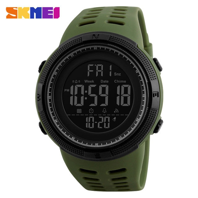 SKMEI 2019 Fashion Outdoor Sport Watch Men Clock Multifunction Watches Alarm Chrono 5Bar Waterproof Digital Watch Reloj Hombre