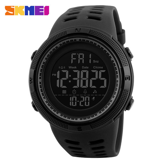 SKMEI 2019 Fashion Outdoor Sport Watch Men Clock Multifunction Watches Alarm Chrono 5Bar Waterproof Digital Watch Reloj Hombre