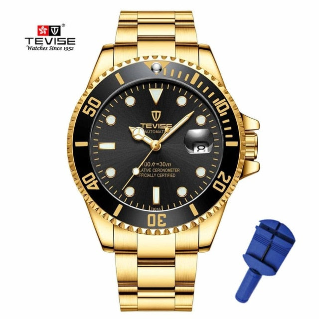 Drop Verzending Tevise Top Merk Mannen Mechanisch Horloge Automatische Fashion Luxe Rvs Mannelijke Klok Relogio Masculino 2020