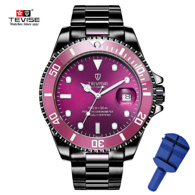 Drop Verzending Tevise Top Merk Mannen Mechanisch Horloge Automatische Fashion Luxe Rvs Mannelijke Klok Relogio Masculino 2020