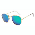 Steampunk clear luxury brand design eye sun glasses 2019 ladies vintage retro festival girls blue Hexagon women men sunglasses