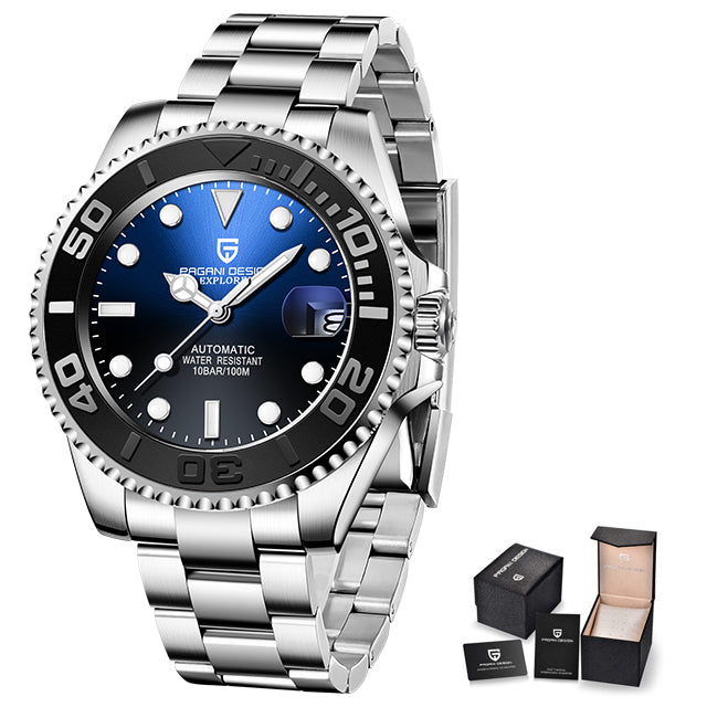 PAGANI Design Men Automatic Watch Sapphire Luxury Mechanical Wristwatch Stainless Steel Waterproof Watch Men relogio masculino