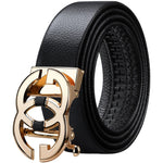 WilliamPolo Genuine leather Belt Men Luxury Brand Designer Marvel Top Quality Belts for Men Strap Male Metal Automatic Buckle