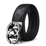 WilliamPolo Genuine leather Belt Men Luxury Brand Designer Marvel Top Quality Belts for Men Strap Male Metal Automatic Buckle