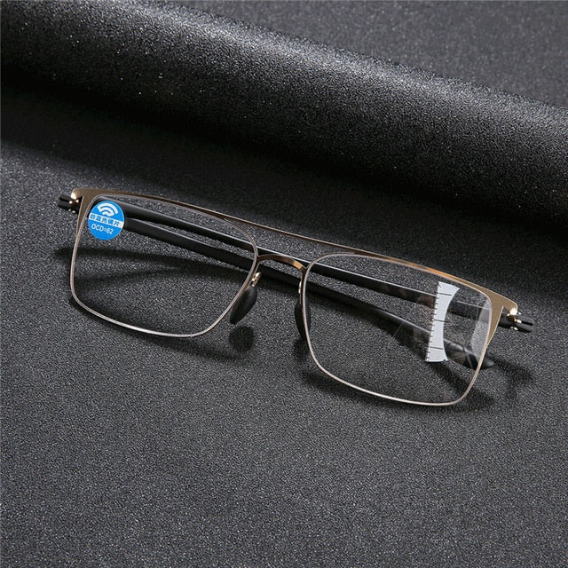 iboode Progressive Reading Glasses Men Women Multifocal Ultralight Metal Reading Presbyopic Glasses Unisex +1.0 1.5 2.0 2.5 3.0