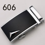 Fashion Luxury Glod Alloy Automatic Pu Belt Buckles for Men's Leather Waist Belts for Men Pants Belt Buckles 3.5cm Mens Belt