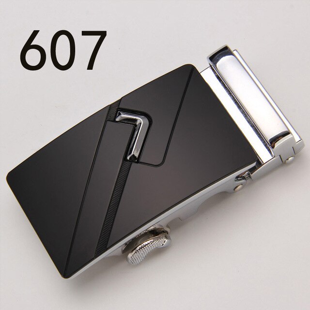 Fashion Luxury Glod Alloy Automatic Pu Belt Buckles for Men's Leather Waist Belts for Men Pants Belt Buckles 3.5cm Mens Belt