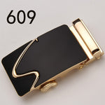 Fashion Luxury Glod Alloy Automatic Pu Belt Buckles for Men's Leather Waist Belts for Men Pants Belt Buckles 3.5cm Mens Belt