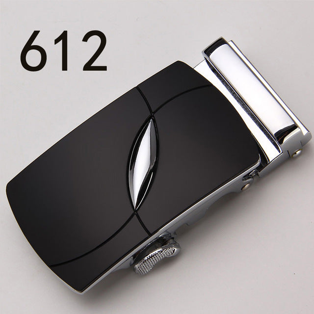 Fashion Luxury Glod Alloy Automatic Pu Belt Buckles for Men's Leather Waist Belts for Men Pants Belt Buckles 3.5cm Mens Belt