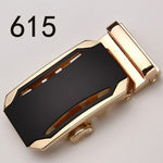 Fashion Luxury Glod Alloy Automatic Pu Belt Buckles for Men's Leather Waist Belts for Men Pants Belt Buckles 3.5cm Mens Belt