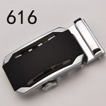 Fashion Luxury Glod Alloy Automatic Pu Belt Buckles for Men's Leather Waist Belts for Men Pants Belt Buckles 3.5cm Mens Belt