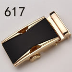 Fashion Luxury Glod Alloy Automatic Pu Belt Buckles for Men's Leather Waist Belts for Men Pants Belt Buckles 3.5cm Mens Belt