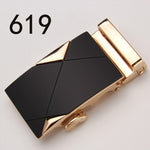 Fashion Luxury Glod Alloy Automatic Pu Belt Buckles for Men's Leather Waist Belts for Men Pants Belt Buckles 3.5cm Mens Belt