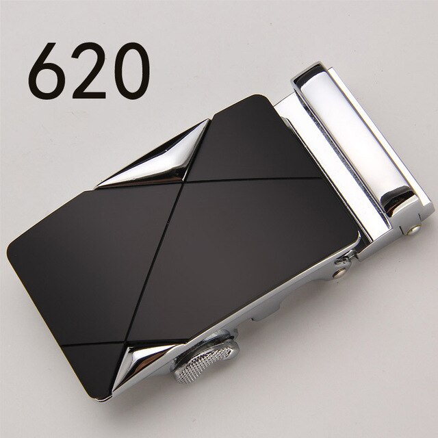 Fashion Luxury Glod Alloy Automatic Pu Belt Buckles for Men's Leather Waist Belts for Men Pants Belt Buckles 3.5cm Mens Belt
