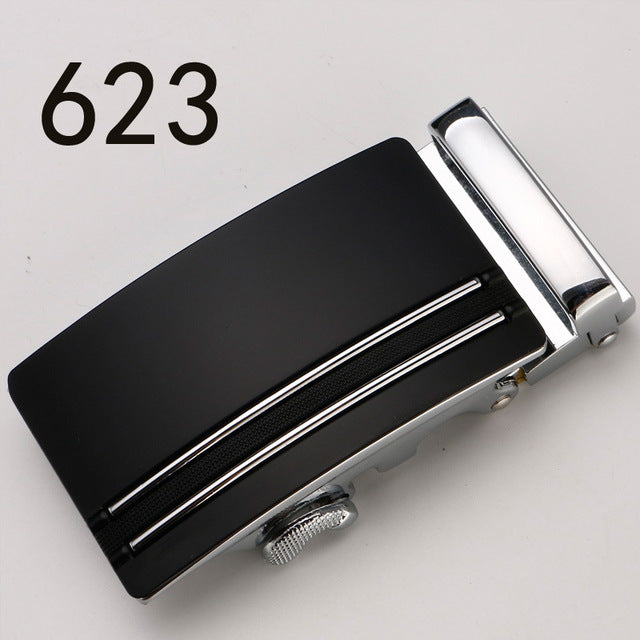 Fashion Luxury Glod Alloy Automatic Pu Belt Buckles for Men's Leather Waist Belts for Men Pants Belt Buckles 3.5cm Mens Belt