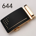 Fashion Luxury Glod Alloy Automatic Pu Belt Buckles for Men's Leather Waist Belts for Men Pants Belt Buckles 3.5cm Mens Belt