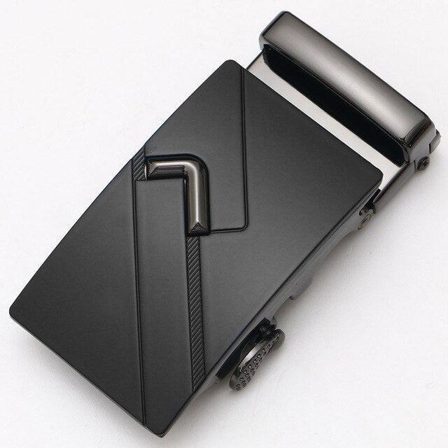 Fashion Luxury Glod Alloy Automatic Pu Belt Buckles for Men's Leather Waist Belts for Men Pants Belt Buckles 3.5cm Mens Belt