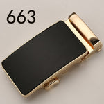 Fashion Luxury Glod Alloy Automatic Pu Belt Buckles for Men's Leather Waist Belts for Men Pants Belt Buckles 3.5cm Mens Belt