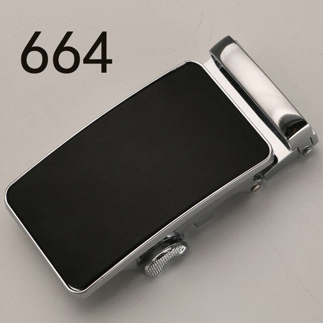 Fashion Luxury Glod Alloy Automatic Pu Belt Buckles for Men's Leather Waist Belts for Men Pants Belt Buckles 3.5cm Mens Belt