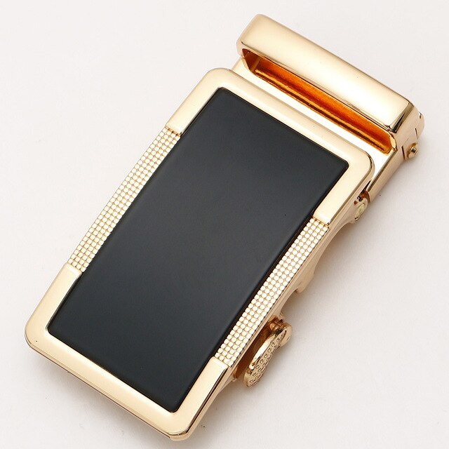 Fashion Luxury Glod Alloy Automatic Pu Belt Buckles for Men's Leather Waist Belts for Men Pants Belt Buckles 3.5cm Mens Belt