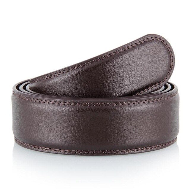Fashion Luxury Glod Alloy Automatic Pu Belt Buckles for Men's Leather Waist Belts for Men Pants Belt Buckles 3.5cm Mens Belt