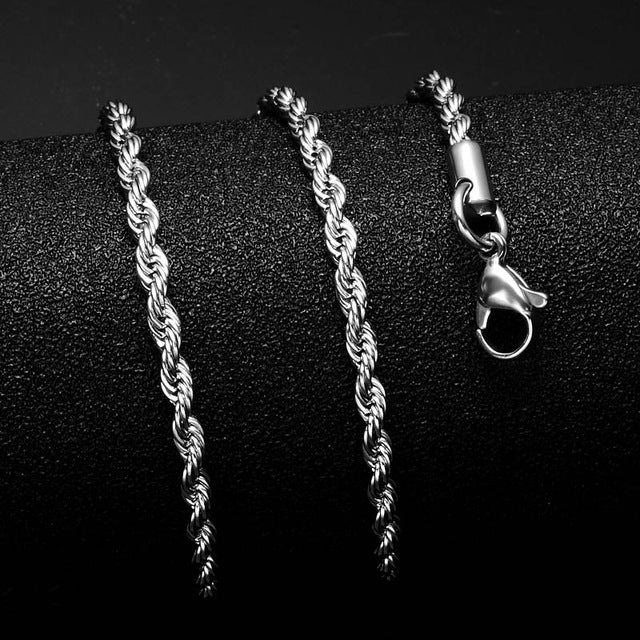 24inches Gold Gold Color Stainless Steel Cuban Link Chain Necklace For Men Jewerly Snake/Box/Hanging/Curb/Flat/Twist Chain