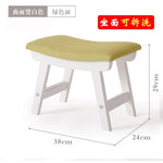 Nordic Stool Wood Pouf fabric Ottomans for Living room Kids Furniture home door change shoes Footstool Wood Bench Chair CL51410