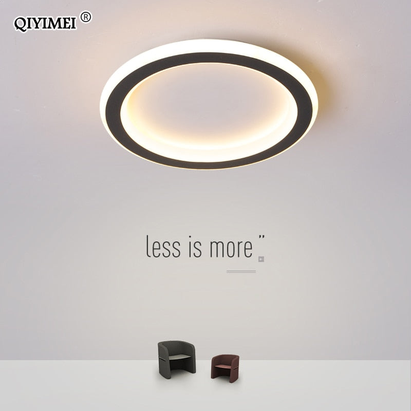 Round Square Led Ceiling Lights For Home Entrance Balcony Corridor Plafond Lamp Simple Black Lighting Luminaria Lustre Luminaire