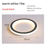 Round Square Led Ceiling Lights For Home Entrance Balcony Corridor Plafond Lamp Simple Black Lighting Luminaria Lustre Luminaire