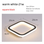 Round Square Led Ceiling Lights For Home Entrance Balcony Corridor Plafond Lamp Simple Black Lighting Luminaria Lustre Luminaire
