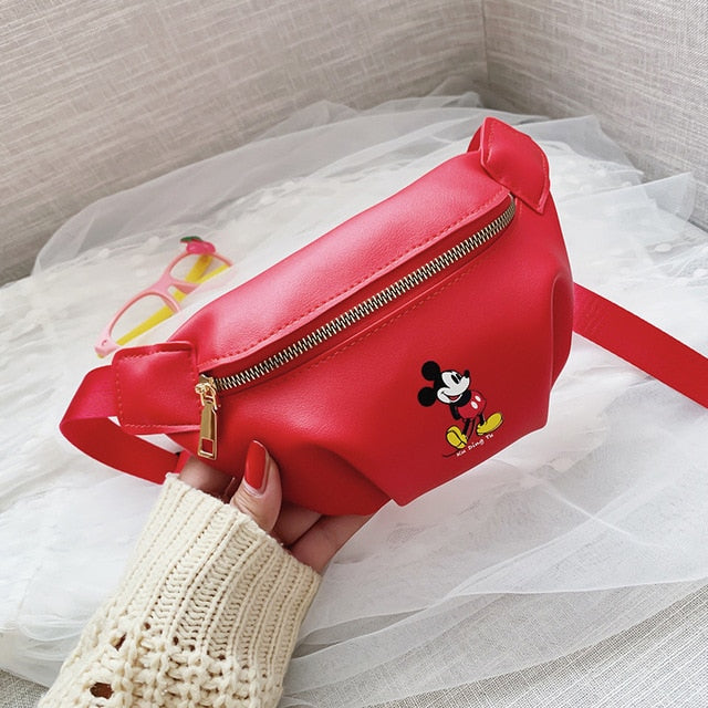 Disney Cartoon Mickey mouse Waist Bag children doll handbag New Women Bag Fashion Shoulder Messenger Bag