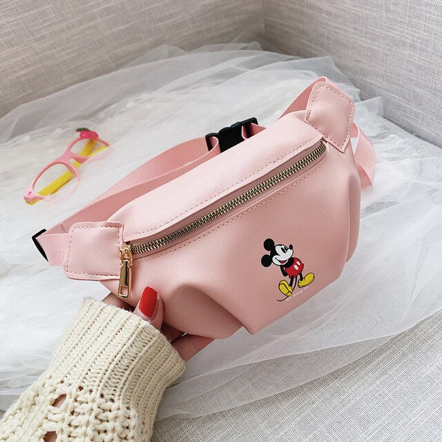 Disney Cartoon Mickey mouse Waist Bag children doll handbag New Women Bag Fashion Shoulder Messenger Bag