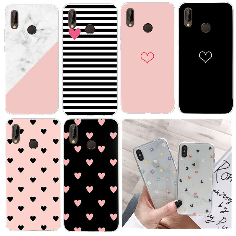 Love Heart Case For Huawei P20 Lite Pro Phone Cover for Huawei P30 lite P 30 Pro Mate 20 lite Honor 8X Back Case Silicone Fundas