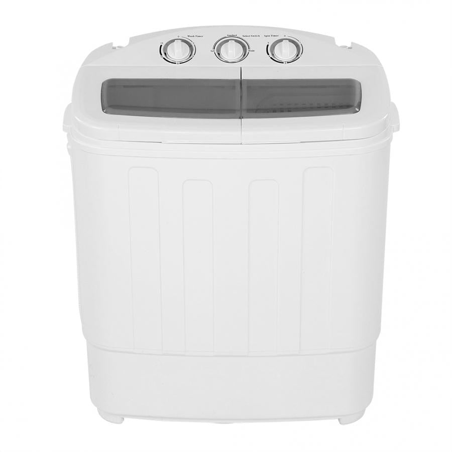 2-in-1 Clothes Washing Machine Twin Tub Washing Machine Washer with Spin-Drye Bucket Shape Laundry Clothes Washer for Home