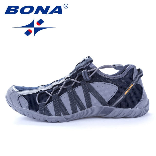 BONA New Popular Style Men Running Shoes Lace Up Athletic Shoes Outdoor Walkng jogging Sneakers Comfortable Fast Free Shipping