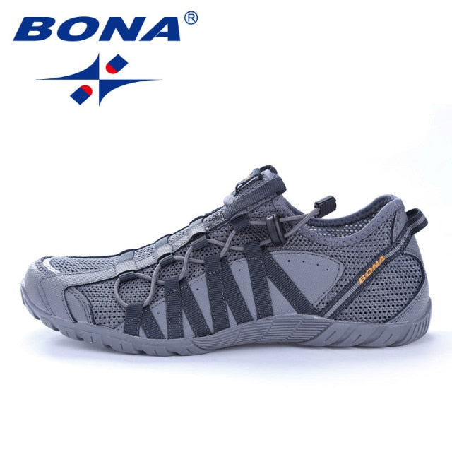 BONA New Popular Style Men Running Shoes Lace Up Athletic Shoes Outdoor Walkng jogging Sneakers Comfortable Fast Free Shipping