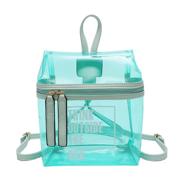 Transparent Backpacks For Women 2020 New Waterproof Back Pack Ladies Mini Travel PVC Clear Shoulder Bags Girls Summer Beach Bag