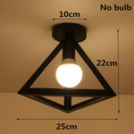 Modern Ceiling Lights Lustre Luminaria E27 Ceiling Lamp Loft Iron Cage Fixtures Abajur Home Lighting Plafonnier For Living Room
