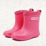 Kids Boy rubber Rain Boots Girls Boys children Ankle Rainboots Waterproof shoes Round toe Water Shoes soft Rubber Shoes