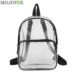 Unisex Waterproof Clear Transparent PVC Backpack for Adults and Students Women School Bags Knapsacks Shoulder Bags