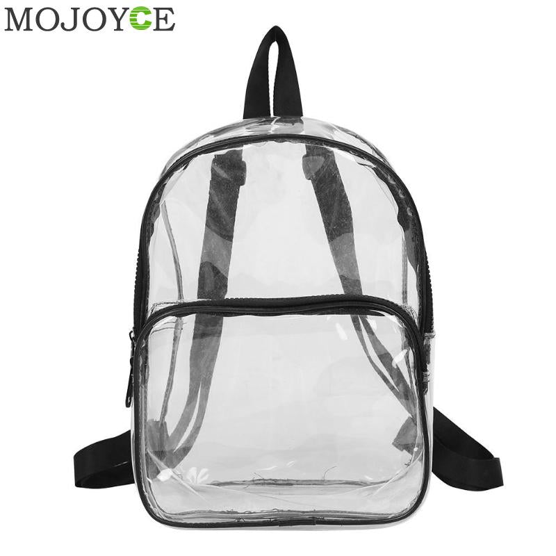 Unisex Waterproof Clear Transparent PVC Backpack for Adults and Students Women School Bags Knapsacks Shoulder Bags