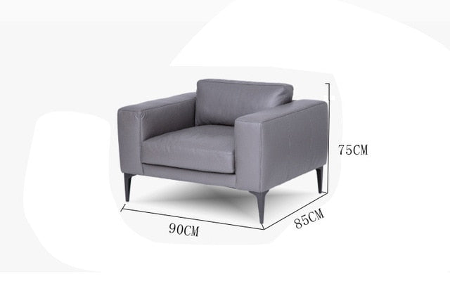 Foshan Italian minimalist modern small apartment living room fake leather sofa Nordic three seater pu  sofa