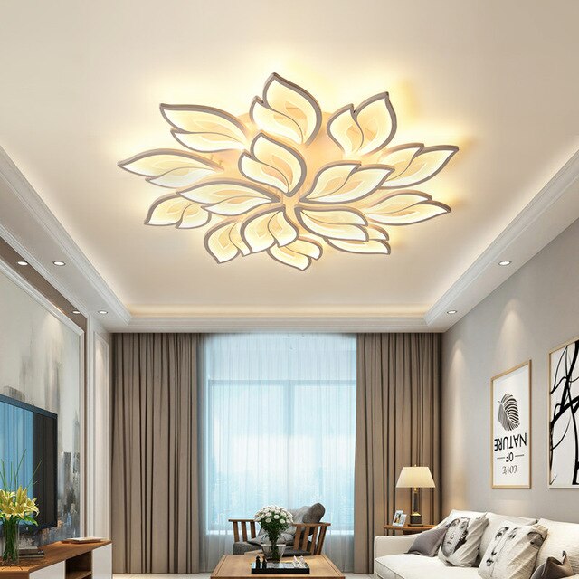 New LED Chandelier For Living Room Bedroom Home Chandelier Modern Led Ceiling Chandelier Lamp Petal shape Lighting chandelier