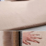 Imitation Rabbit Fur Carpet Plush Soft Comfortable Modern Simple Bedroom/living Room Rug Balcony Mat Solid Color
