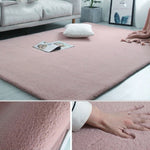 Imitation Rabbit Fur Carpet Plush Soft Comfortable Modern Simple Bedroom/living Room Rug Balcony Mat Solid Color