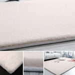 Imitation Rabbit Fur Carpet Plush Soft Comfortable Modern Simple Bedroom/living Room Rug Balcony Mat Solid Color