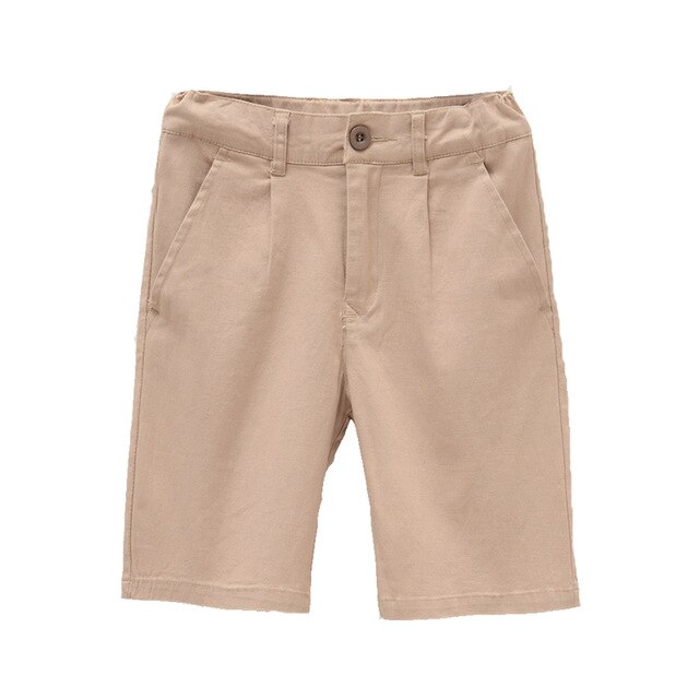 Boys Bermuda Pants 4-16Y Teenage Boy School Bottoms Adjustable Waist Cotton Children Pull-on Summer Kids Uniform Pants