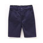 Boys Bermuda Pants 4-16Y Teenage Boy School Bottoms Adjustable Waist Cotton Children Pull-on Summer Kids Uniform Pants